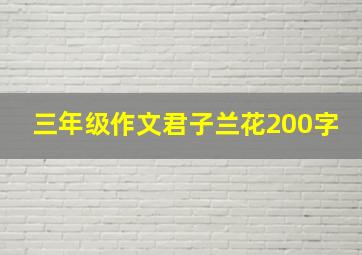 三年级作文君子兰花200字