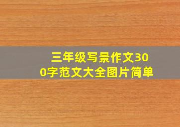 三年级写景作文300字范文大全图片简单