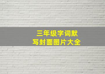 三年级字词默写封面图片大全