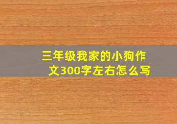 三年级我家的小狗作文300字左右怎么写