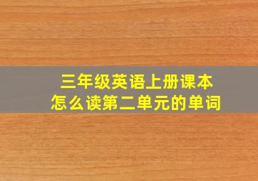 三年级英语上册课本怎么读第二单元的单词