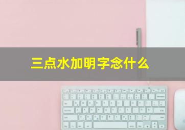 三点水加明字念什么