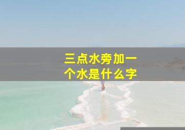 三点水旁加一个水是什么字