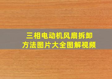 三相电动机风扇拆卸方法图片大全图解视频