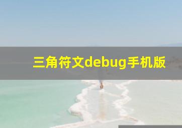 三角符文debug手机版