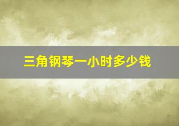 三角钢琴一小时多少钱