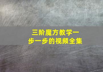 三阶魔方教学一步一步的视频全集