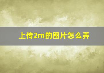 上传2m的图片怎么弄