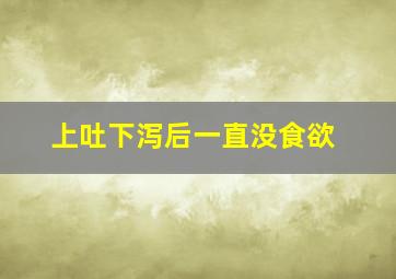 上吐下泻后一直没食欲