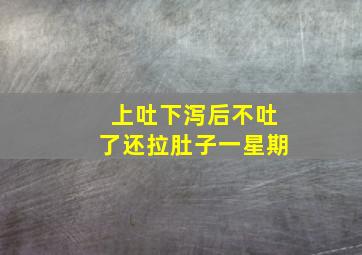 上吐下泻后不吐了还拉肚子一星期