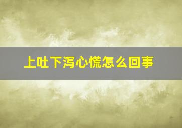 上吐下泻心慌怎么回事