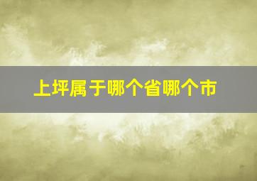 上坪属于哪个省哪个市