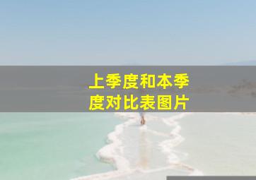 上季度和本季度对比表图片