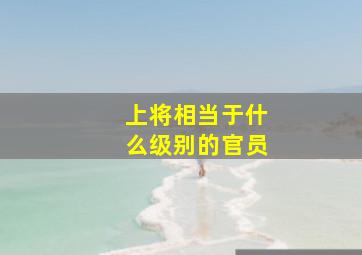 上将相当于什么级别的官员