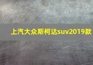 上汽大众斯柯达suv2019款