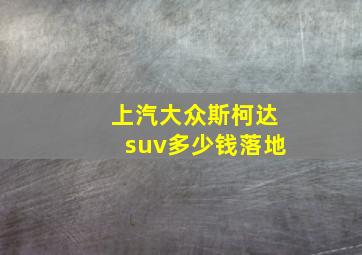 上汽大众斯柯达suv多少钱落地