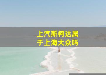 上汽斯柯达属于上海大众吗