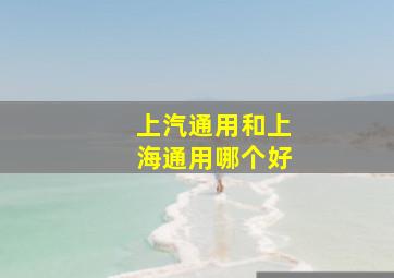 上汽通用和上海通用哪个好