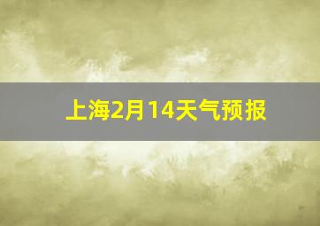 上海2月14天气预报