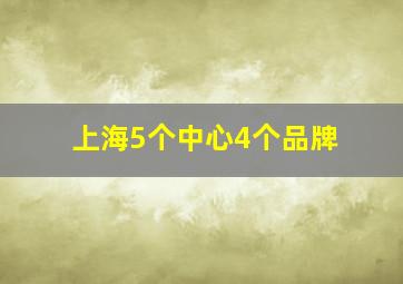 上海5个中心4个品牌