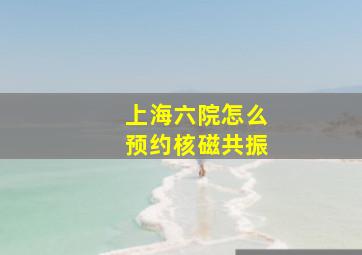 上海六院怎么预约核磁共振