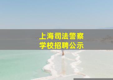 上海司法警察学校招聘公示