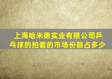 上海哈米德实业有限公司乒乓球的拍套的市场份额占多少