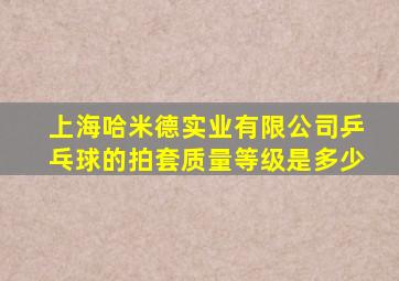 上海哈米德实业有限公司乒乓球的拍套质量等级是多少