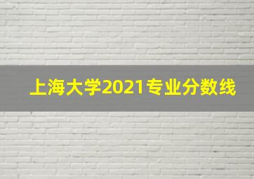 上海大学2021专业分数线