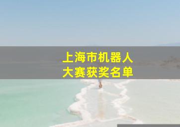 上海市机器人大赛获奖名单