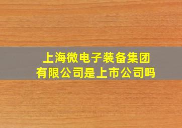 上海微电子装备集团有限公司是上市公司吗