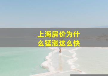 上海房价为什么猛涨这么快