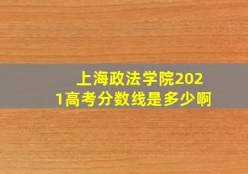 上海政法学院2021高考分数线是多少啊