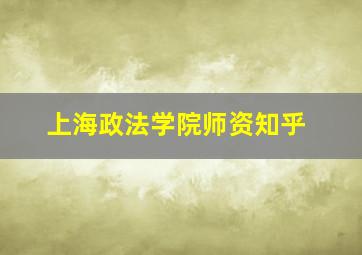 上海政法学院师资知乎