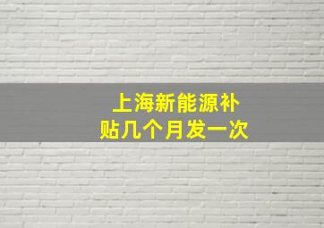 上海新能源补贴几个月发一次