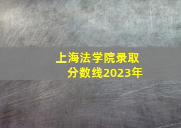 上海法学院录取分数线2023年