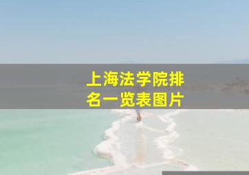 上海法学院排名一览表图片