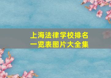 上海法律学校排名一览表图片大全集