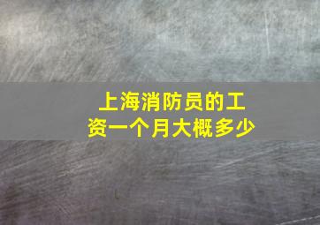 上海消防员的工资一个月大概多少