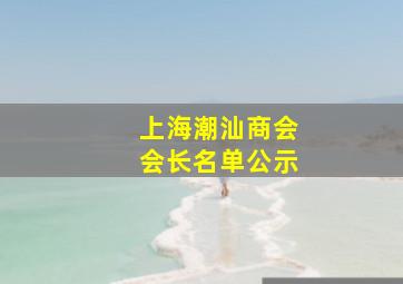 上海潮汕商会会长名单公示