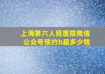 上海第六人民医院微信公众号预约b超多少钱