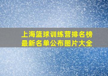 上海篮球训练营排名榜最新名单公布图片大全