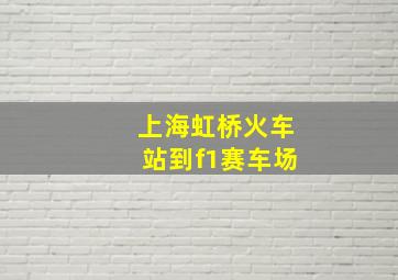 上海虹桥火车站到f1赛车场