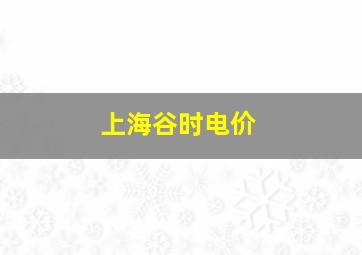 上海谷时电价