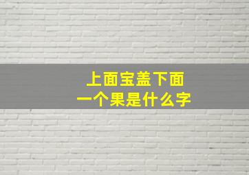 上面宝盖下面一个果是什么字