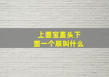 上面宝盖头下面一个辰叫什么