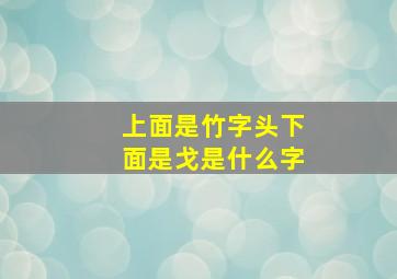 上面是竹字头下面是戈是什么字