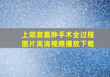 上颌窦囊肿手术全过程图片高清视频播放下载