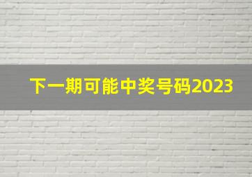 下一期可能中奖号码2023