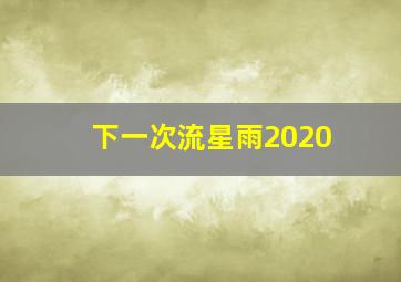 下一次流星雨2020